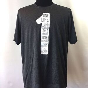 IT WORKS! Men's 100% Polyester "One Person Can Change the World" t-shirt Size L